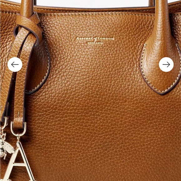 Aspinal London Tote Bag in Tan Pebble Leather - Like New! - Picture 8 of 13